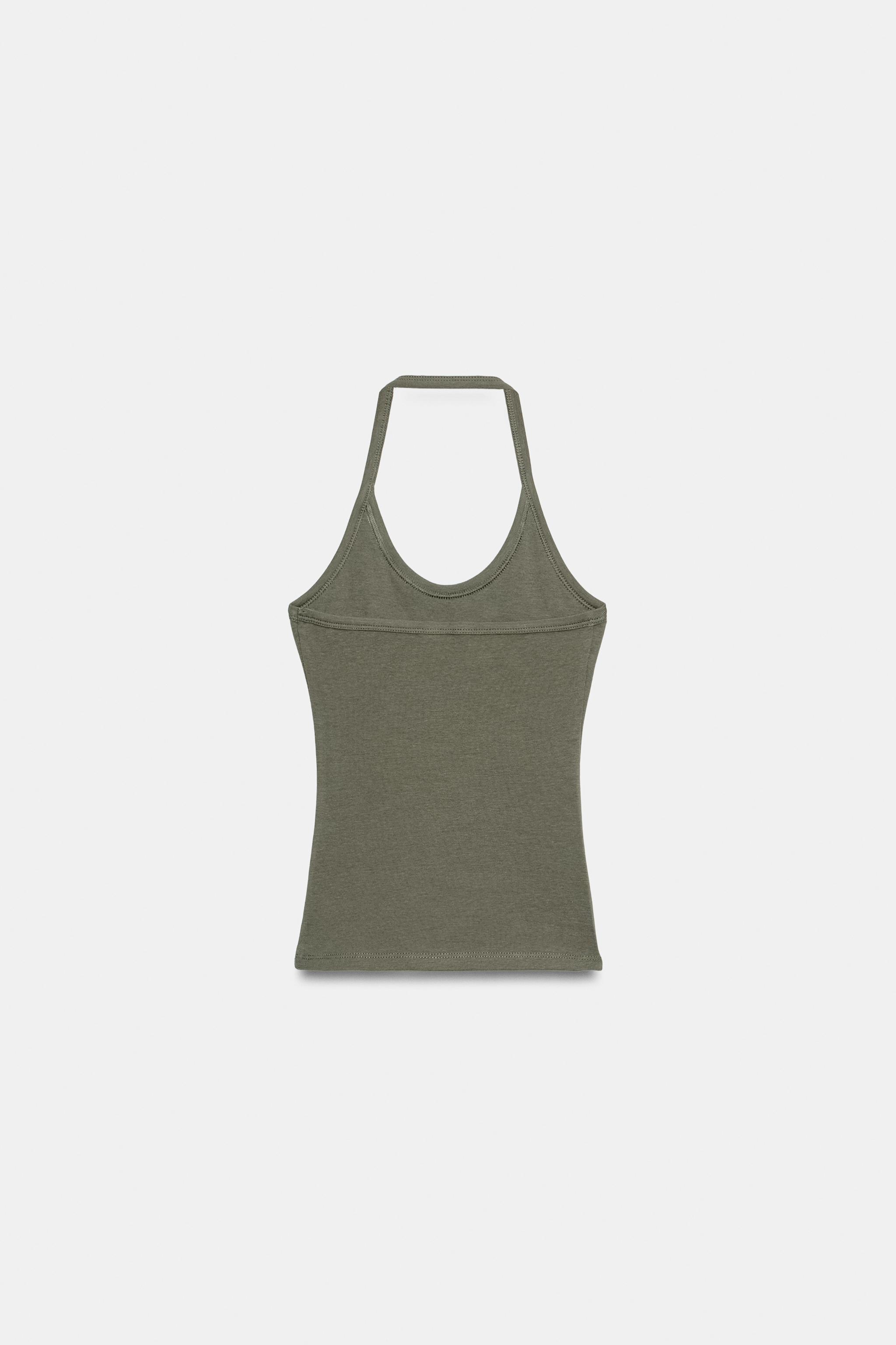 STUDDED HALTER TOP